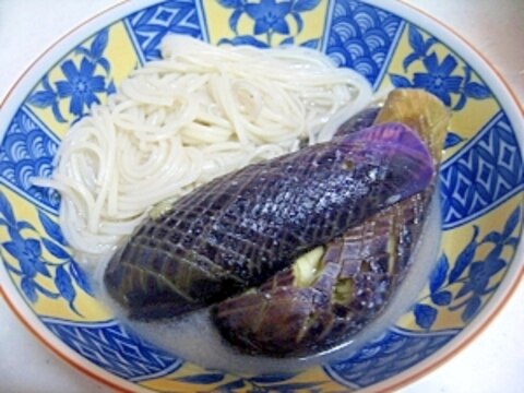 なすと素麺の煮物